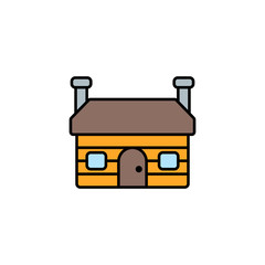 Cottage vector icon sign symbol