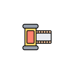 Film reel vector icon sign symbol