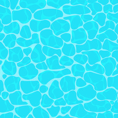 turquoise water surface in swimming pool. Perfect vector background for summer poster or beach party flyer with azure top view ocean water.