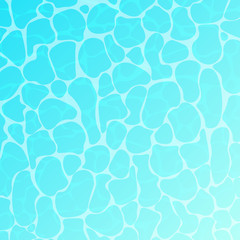 turquoise water surface in swimming pool. Perfect vector background for summer poster or beach party flyer with azure top view ocean water.