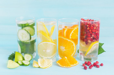 Summer refreshing cocktail of ripe fruit