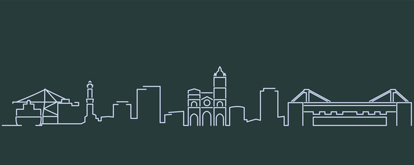 Genoa Single Line Skyline Profile