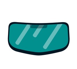 Windshield of passenger automobile.Vector illustration.Auto Salon Design Element . Vector illustration,