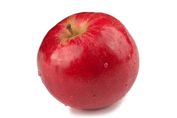 red apple with droplet