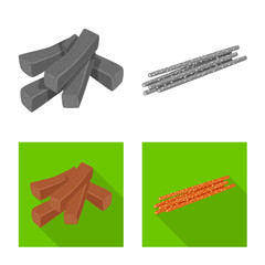 Vector illustration of Oktoberfest and bar logo. Set of Oktoberfest and cooking stock symbol for web.