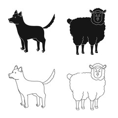 Vector design of breeding and kitchen  symbol. Collection of breeding and organic  stock vector illustration.