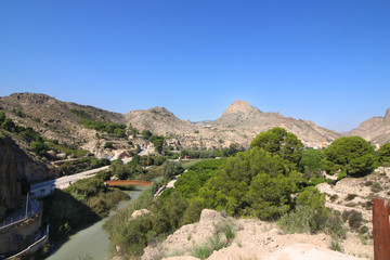 Fototapeta na wymiar Salto de la Novia, Ojós, Murcia, España