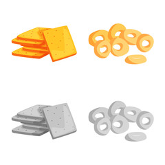 Vector design of Oktoberfest and bar symbol. Set of Oktoberfest and cooking stock symbol for web.