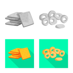 Vector illustration of Oktoberfest and bar sign. Set of Oktoberfest and cooking vector icon for stock.