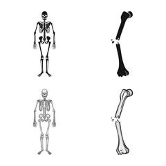 Isolated object of medicine and clinic icon. Set of medicine and medical stock vector illustration.