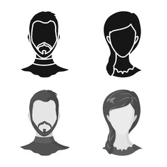 Isolated object of professional and photo sign. Set of professional and profile vector icon for stock.