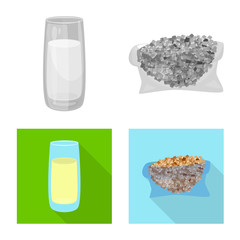 Vector design of farm and agriculture  logo. Set of farm and technology stock symbol for web.