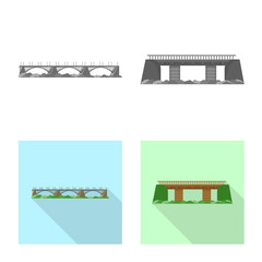 Isolated object of connection and design icon. Collection of connection and side stock symbol for web.