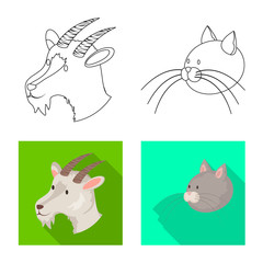 Vector design of agriculture and breeding logo. Collection of agriculture and organic  stock symbol for web.