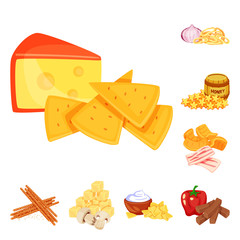 Isolated object of food and product sign. Set of food and party vector icon for stock.