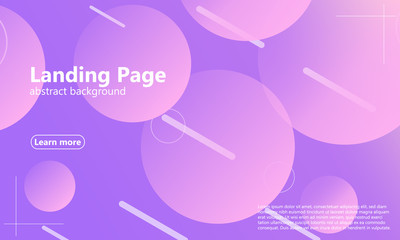 Landing page. Geometric background.
