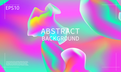 Fluid shapes composition. Abstract cover design.