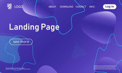 Landing page. Geometric background.