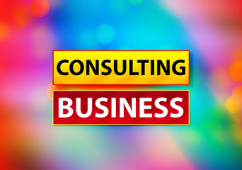 Consulting Business Abstract Colorful Background Bokeh Design Illustration