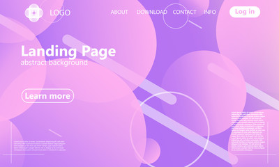 Landing page. Geometric background.