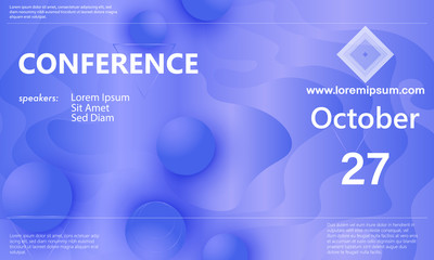 Conference design template. Business background.
