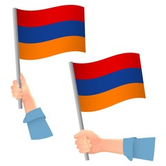 armenia flag in hand icon