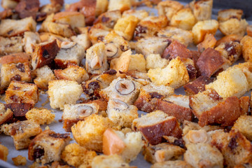 Fresh Homemade bread crouton