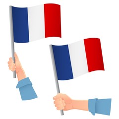 France flag in hand icon