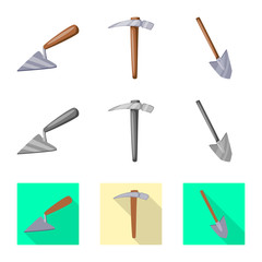 Isolated object of story and items symbol. Collection of story and attributes  vector icon for stock.