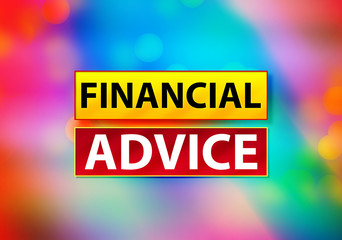 Financial Advice Abstract Colorful Background Bokeh Design Illustration