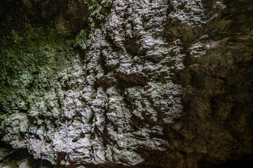 Wall in the karst cave