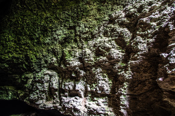 Wall in the karst cave