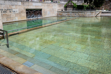 Piscina termal de As Burgas. Ourense, Galicia. España.