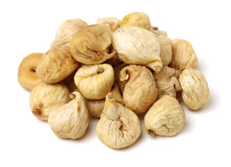dried fig on white background 