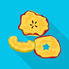 Isolated object of apple  and dry logo. Collection of apple  and half   stock vector illustration.