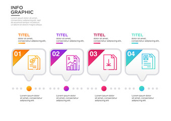 Business infographic concept. Business concept with 4 options, steps or processes