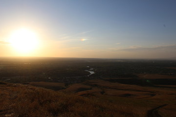 sunset in mountains