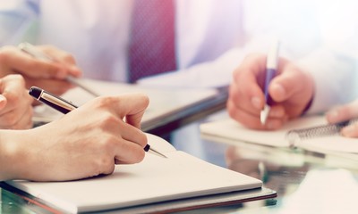 Group of  Busy People Working in an Office