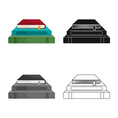 Isolated object of book and stack  logo. Collection of book and learning  stock symbol for web.