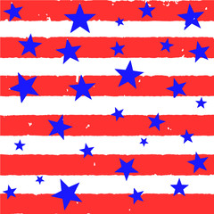 Stripes and stars in american flag style. Background for greeeting postcard