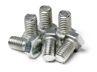bolt and nut isolated on white background