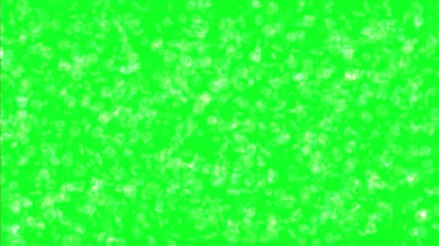 Many microbs on green screen