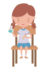 Girl kid of school design