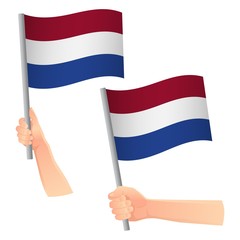 netherlands flag in hand icon