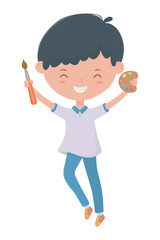 Boy kid of school design