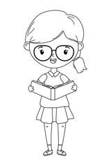 Girl kid of school design