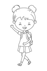 Girl kid of school design