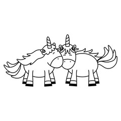 cute adorable unicorns fairy characters