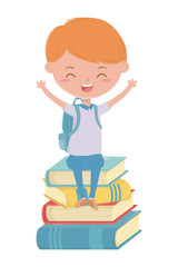 Boy kid of school design
