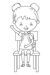 Girl kid of school design